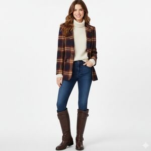 LAUREN RALPH LAUREN Brown Leather Knee High Boots Riding Equestrian‎ Lined 7B